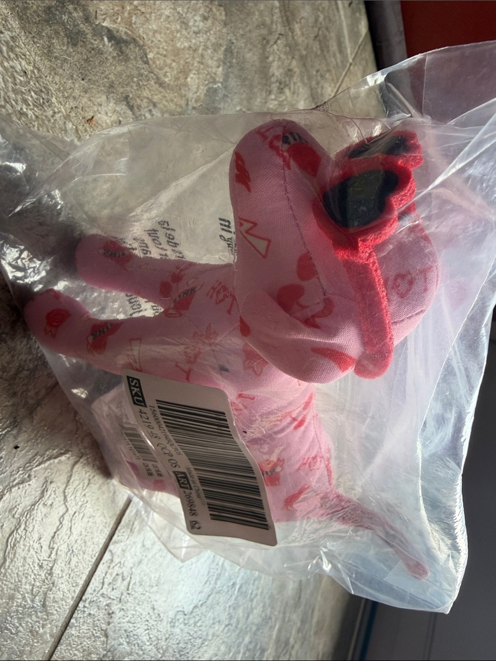 Pink VS mini logo dog, valentine edition